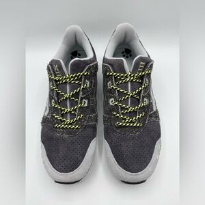 Asics Gel Lyte III Charcoal and Light Gray Sneakers with Yellow Accents